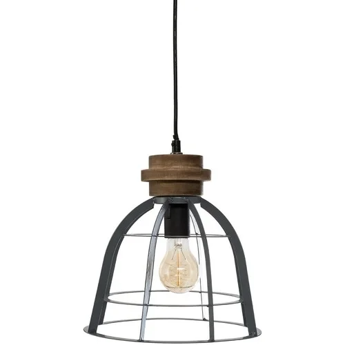 Atmosphera Suspension métal brossé base bois D25