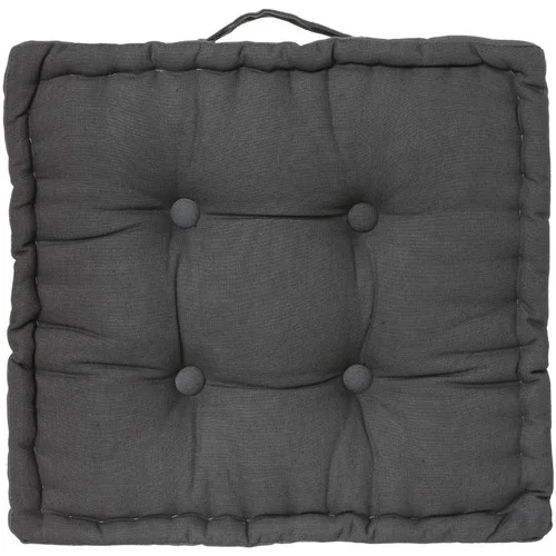 Atmosphera Coussin de sol gris foncé 40x40x8cm