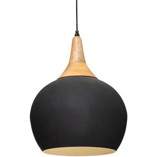 Atmosphera Suspension métal bois Elmo noir D38