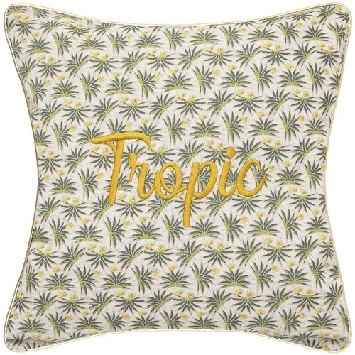 Atmosphera Coussin brodé déhoussable 40&#215;40 Palma tropic