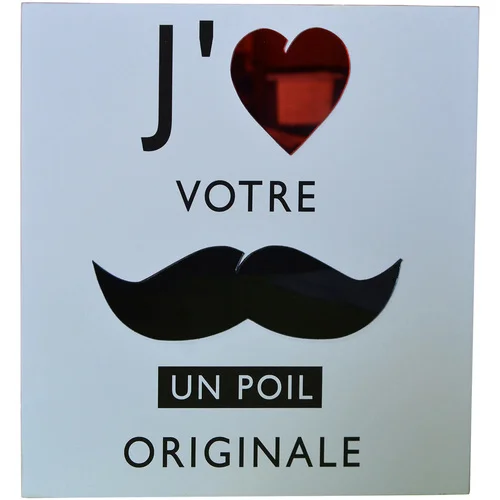 Atmosphera Cadre imprimé Mystery &#8211; 24 x 24 cm &#8211; J&rsquo;aime votre moustache