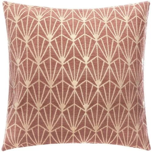 Atmosphera Housse de coussin chenille Art Déco rose 40&#215;40 cm