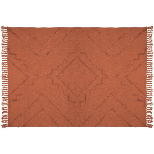 Atmosphera Jeté de lit tufté Inca 130&#215;180 cm terracotta