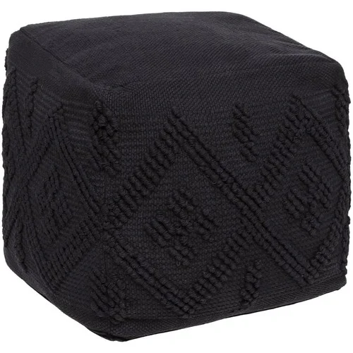 Atmosphera Pouf cube en tissu modèle Safari