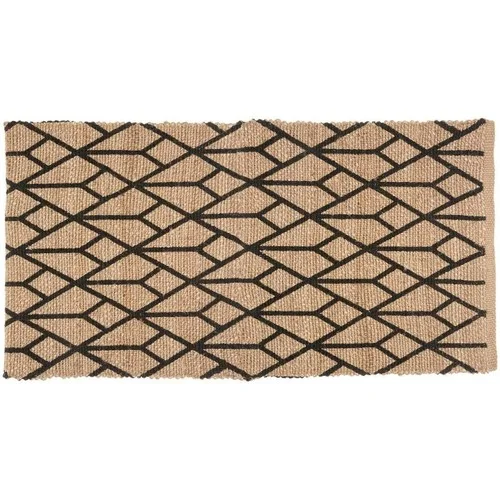 Atmosphera Tapis jute 70&#215;140 géométrique noir