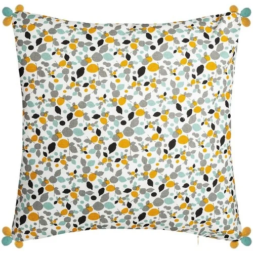 Atmosphera Housse de coussin Razzo 3 pompons 40&#215;40 cm