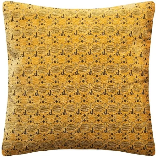 Atmosphera Housse de coussin chenille 40&#215;40 Leop ocre