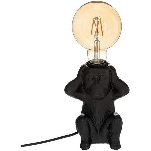 Atmosphera Lampe socle céramique singe oreilles noir H17