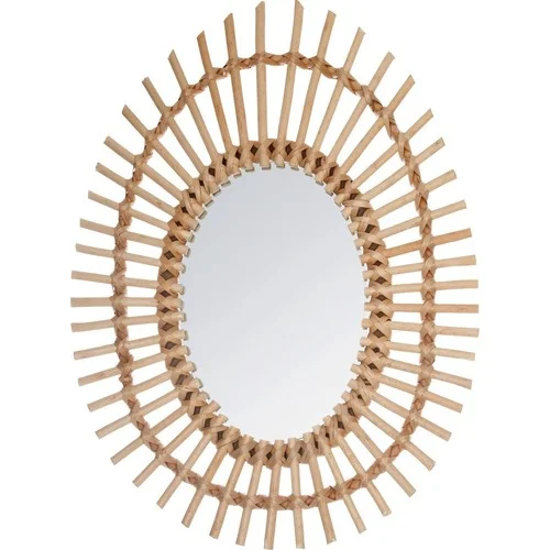 Atmosphera Miroir en rotin oval 43&#215;58 cm