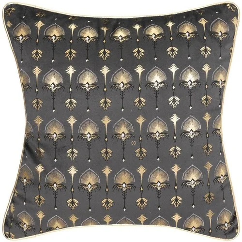 Atmosphera Coussin velours 40&#215;40 cm Or suite gris