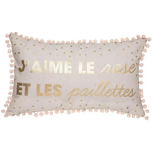 Atmosphera Coussin pompons 30&#215;50 cm rose