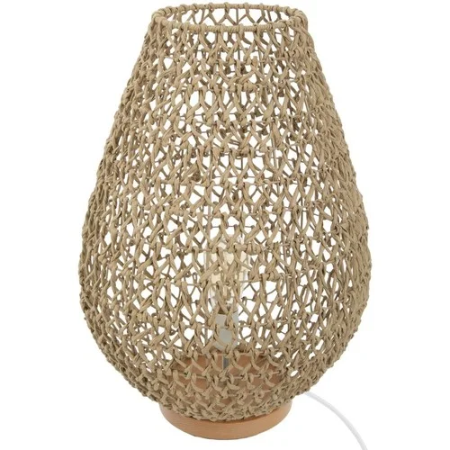 Atmosphera Lampe à poser tressée en bois Eté Indien