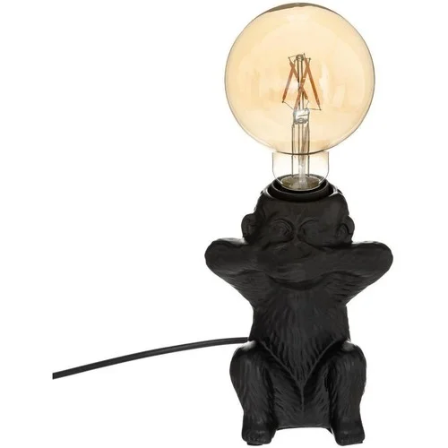 Atmosphera Lampe socle céramique singe bouche noir H17