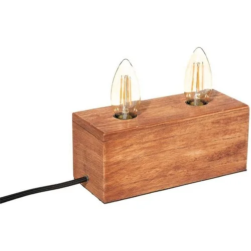 Atmosphera Lampe socle E14 Afra naturel