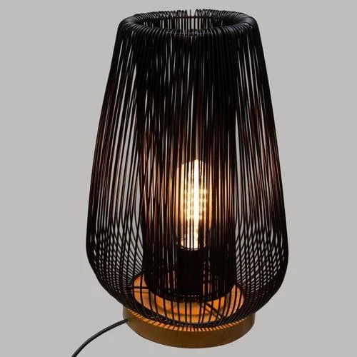 Atmosphera Lampe en Fil Métallique Noir Noda