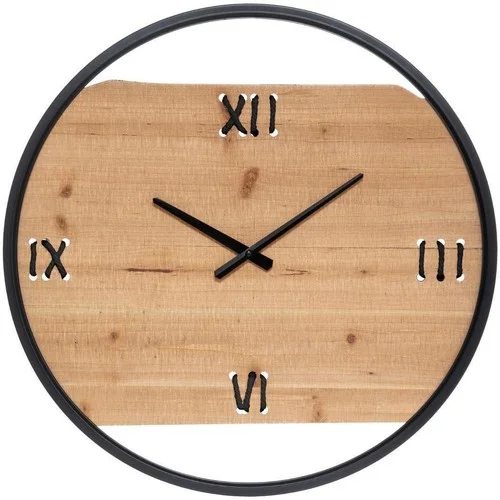 Atmosphera Horloge silencieuse métal bois Wild D58