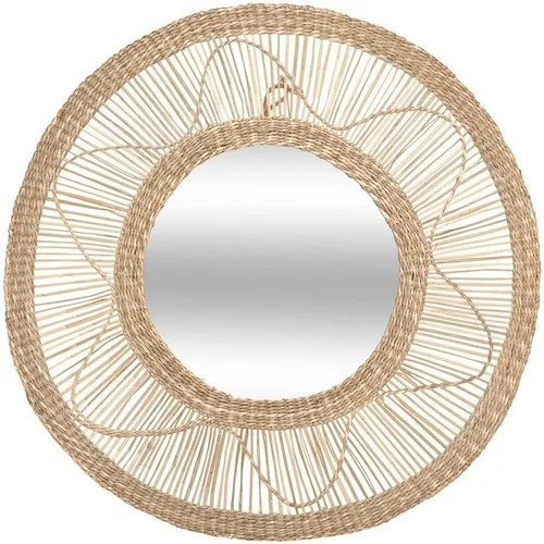 Atmosphera Miroir rond seagrass Fleur D58