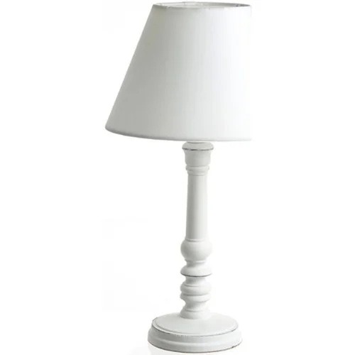 Atmosphera Lampe Bois &#8211; H. 36 cm &#8211; Blanc