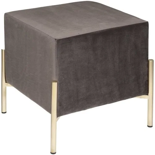 Atmosphera Tabouret velours suite gris