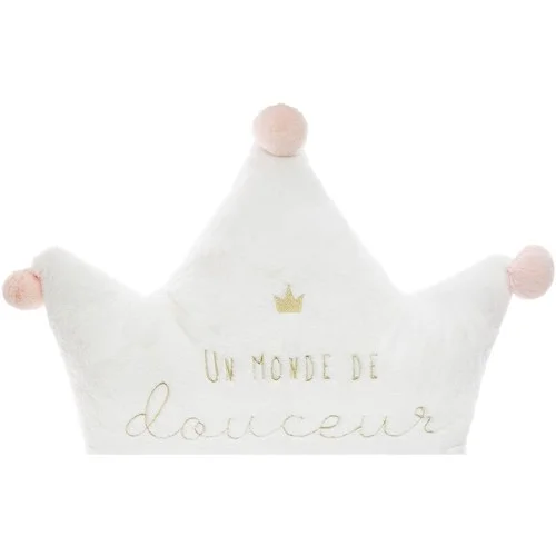 Atmosphera Maxi coussin couronne &#8211; Blanc et rose