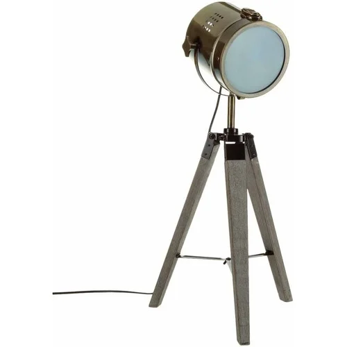 Atmosphera Lampe en métal et bois Ebor &#8211; H. 68 cm