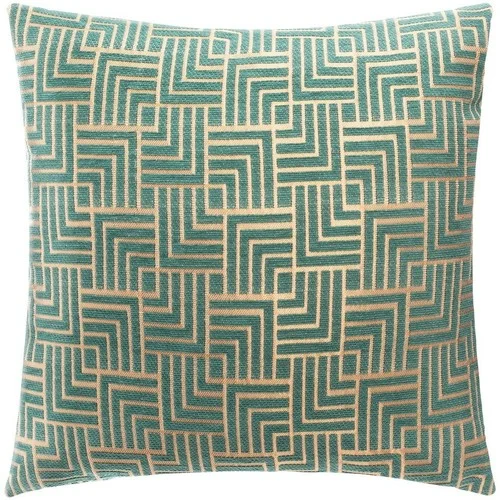 Atmosphera Housse de coussin chenille Géométrique vert 40&#215;40 cm