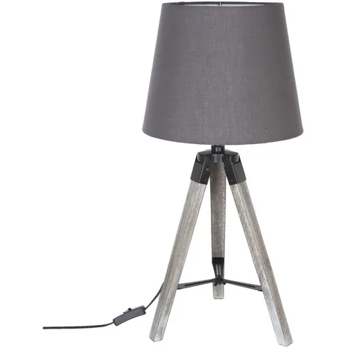 Atmosphera Lampe en bois trépied Runo &#8211; H. 58 cm