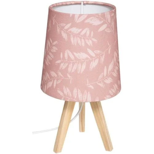 Atmosphera Lampe en bois rose H23.5 cm